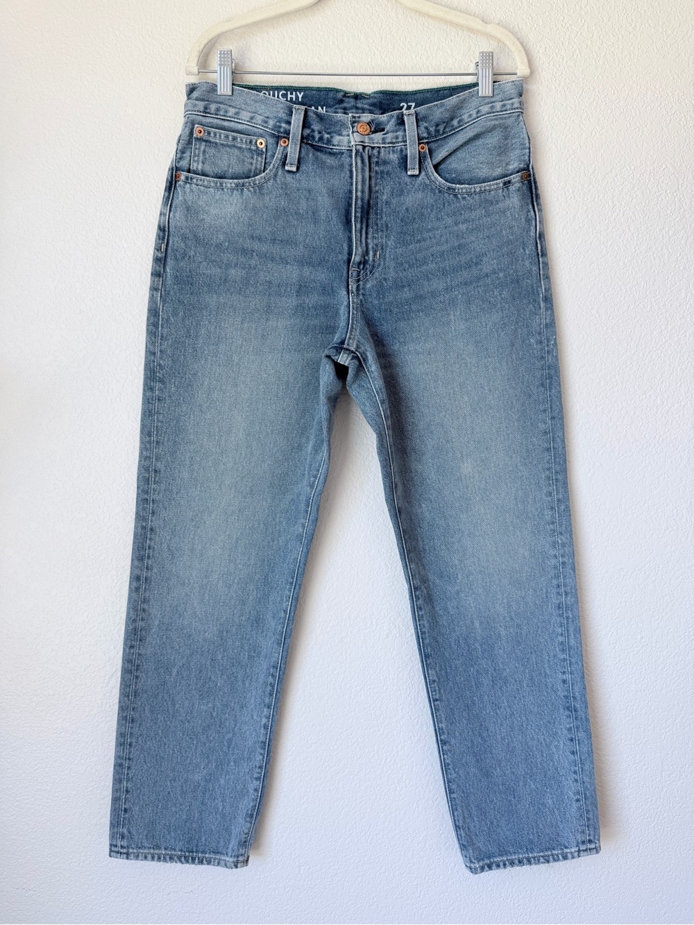 J.Crew Slouchy Boyfriend Jeans Light Wash 100% Cotton Relaxed Fit Size 27